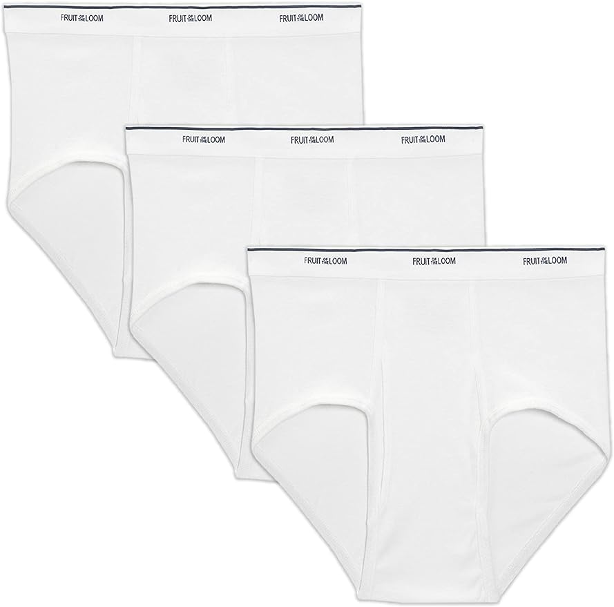 Fruit of the Loom Men's Cotton Brief (White)