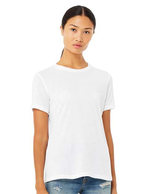 Bella+Canvas Women Relaxed Heather CVC Jersey Short Sleeves T-Shirt