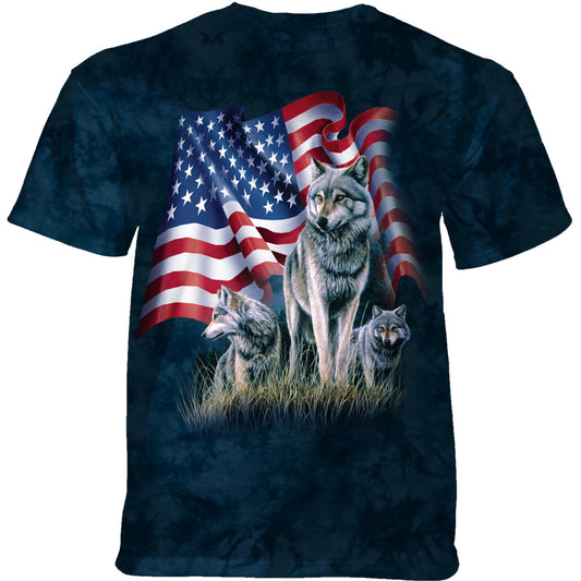 The Mountain Wolf Flag Classic Cotton Short Sleeve T-shirt