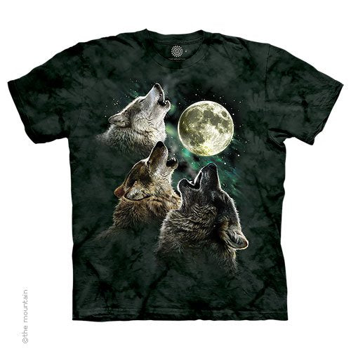 The Mountain Three Wolf Moon Cotton Short Sleeve T-shirt