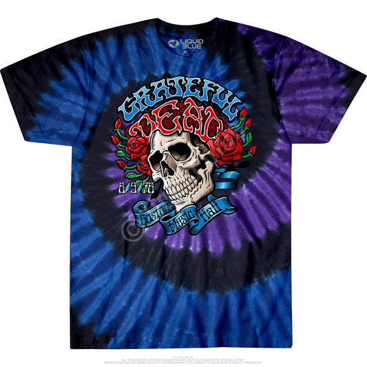 Liquid Blue Grateful Dead Boston Music Hall Tie-Dye Short Sleeve T-shirt