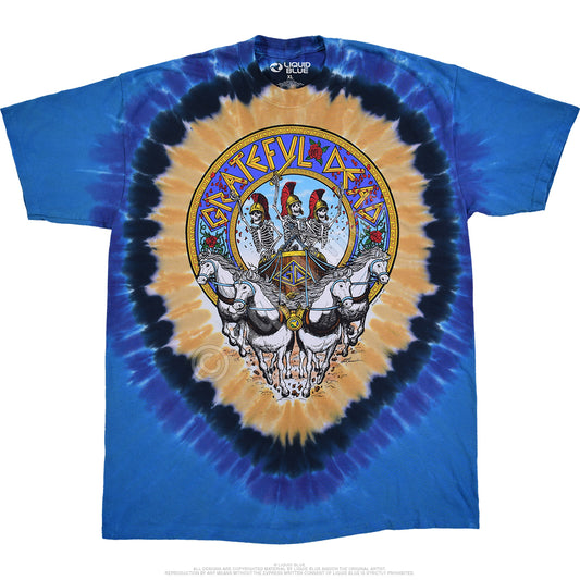 Liquid Blue Grateful Dead Chariot TD Tie-Dye Short Sleeve T-shirt