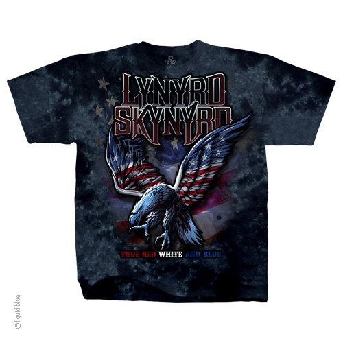 Liquid Blue Lynyrd Skynyrd True Red White & Blue Tie-Dye Short Sleeve T-shirt