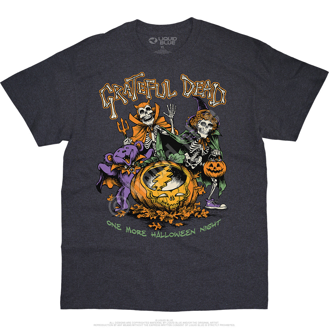 Liquid Blue Grateful Dead Steal Your Pumpkin Short Sleeve T-shirt