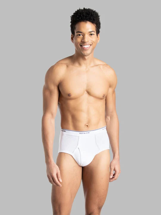 Fruit of the Loom Men's Cotton Brief (White)