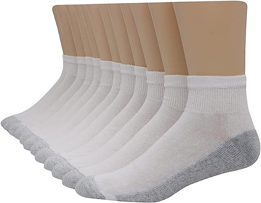 Hanes Men Cushion Ankle Socks FreshIQ Double Tough Durability Size 6-12