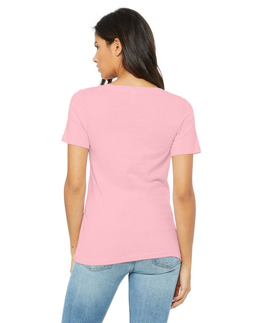 Bella+Canvas Women Relaxed Jersey V-Neck Short Sleeves T-Shirt