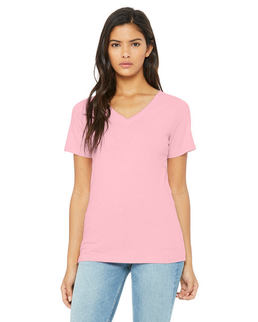 Bella+Canvas Women Relaxed Jersey V-Neck Short Sleeves T-Shirt