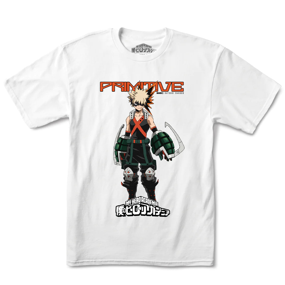 PRIMITIVE KATSUKI BAKUGO WHITE SHORT SLEEVE T-SHIRT