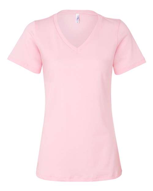 Bella+Canvas Women Relaxed Jersey V-Neck Short Sleeves T-Shirt