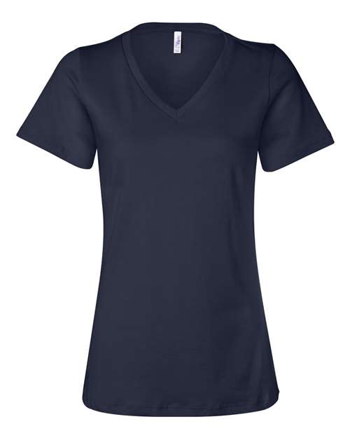 Bella+Canvas Women Relaxed Jersey V-Neck Short Sleeves T-Shirt