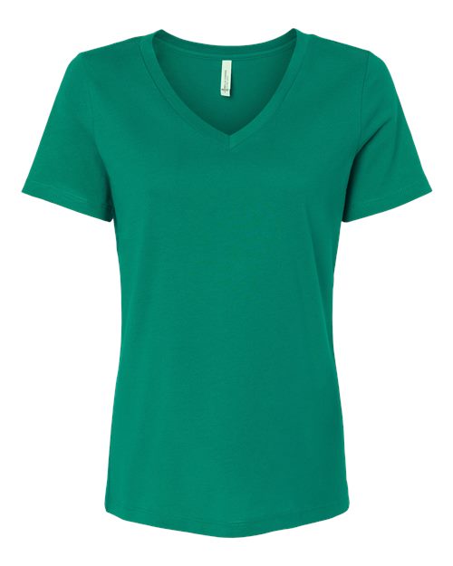 Bella+Canvas Women Relaxed Jersey V-Neck Short Sleeves T-Shirt