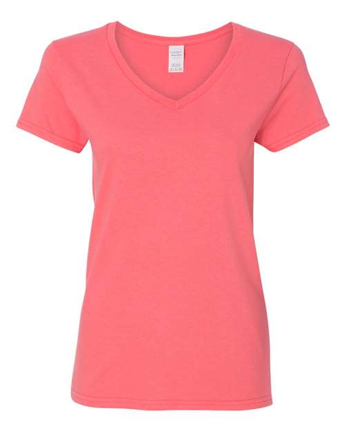 Gildan Heavy Cotton™ Women V-Neck Short Sleeves T-Shirt