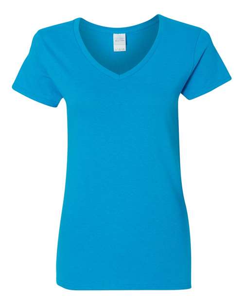 Gildan Heavy Cotton™ Women V-Neck Short Sleeves T-Shirt