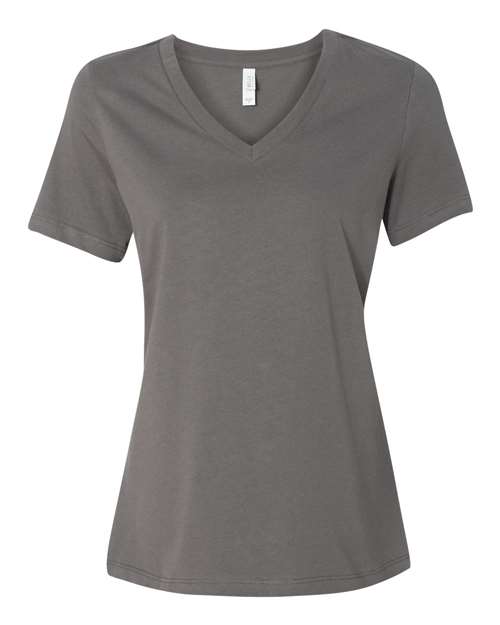 Bella+Canvas Women Relaxed Jersey V-Neck Short Sleeves T-Shirt