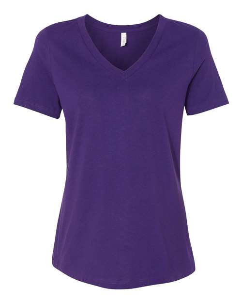 Bella+Canvas Women Relaxed Jersey V-Neck Short Sleeves T-Shirt