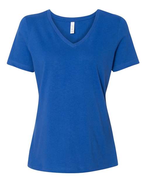 Bella+Canvas Women Relaxed Jersey V-Neck Short Sleeves T-Shirt